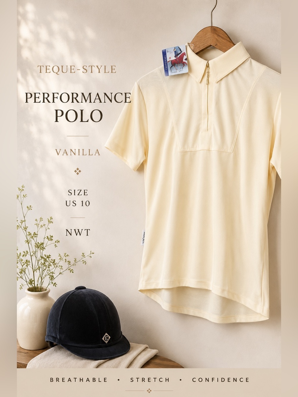 Teque-Style Luciana Short Sleeve Show Shirt with Tie Detail Vanilla US 10